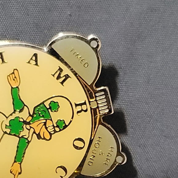 Vtg 1989 Shamrocks Finisher Timed Hare & Hound Lapel Pin - Picture 2 of 3